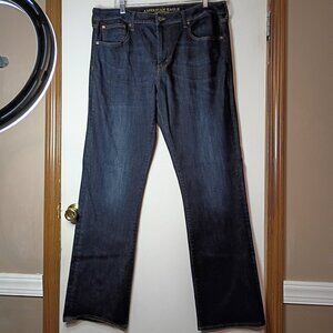 American Eagle Extreme Flex Classic Bootcut Jeans Men's 38x36 Dark Wash Denim